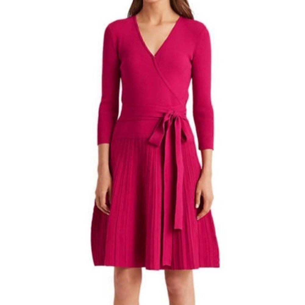 Lauren Ralph Lauren Black Label V Neck Dress size M